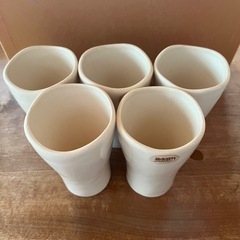 陶器製フリーカップ　　5個セットの画像