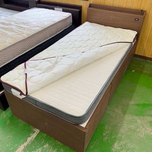 A1271?激安2点セットニトリシングルベッドとマットレスセット?