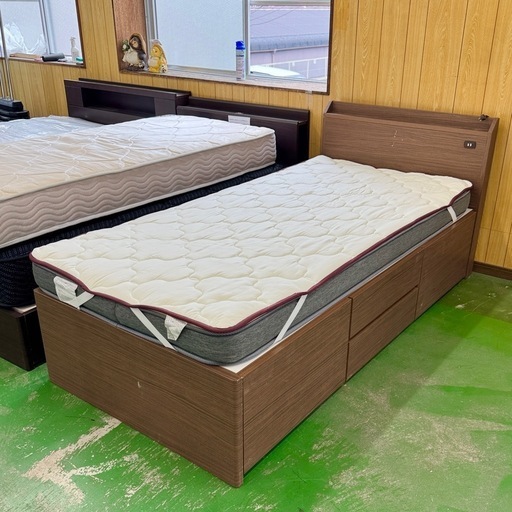 A1271?激安2点セットニトリシングルベッドとマットレスセット?