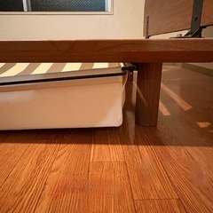 【無印良品 ベッドフレーム+ヘッドボード+木製脚】セットお譲りします