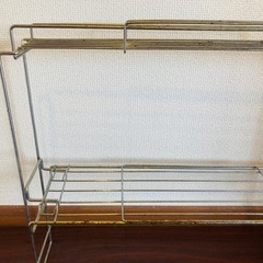 コンロ奥、コンロ横　収納　キッチン　すきま活用　スチールラック　食器棚　キッチン収納の画像