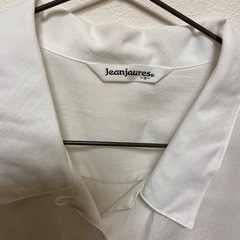 白　薄手　半袖　夏用　開衿シャツ　ブラウスの画像
