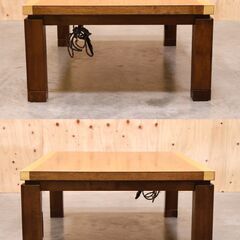 ≪zyb2256ジ≫ こたつテーブル 幅約120㎝/高さ約42㎝ 木製 ブラウン系 長方形 炬燵 インテリア/机 中古家具/宮城県仙台市 70606-16の画像