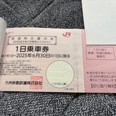 JR九州　鉄道株主優待券
