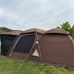 大人気ロゴス2ルームテントと虫除けメッシュ付き