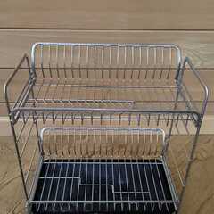 2段式食器ラック（幅23×奥行37×高さ38cm）