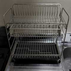 2段式食器ラック（幅23×奥行37×高さ38cm）の画像