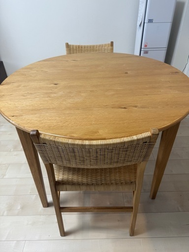 リセノ Re:CENO ダイニング3点セット folk＆WICKER／NA