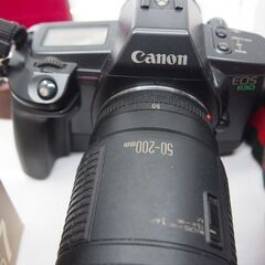 Canon　キャノン　フィルムカメラ　EOS 630　50-200ｍｍレンズ　ELMO８ｍｍ　三脚　まとめの画像