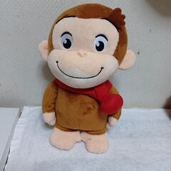 おさるのジョージ　肩掛けフェイスポーチ＆ぬいぐるみ3個セットの画像