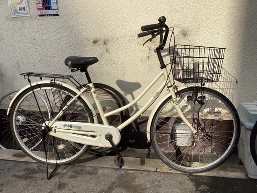 ♪ジモティー特価♪スタンダードスタイル　２６型中古自転車　アイボリー