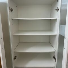 ★リユースのサカイ高崎店★TJ11892  食器棚 白 H178×D39.5×W60 クリーニング済みの画像