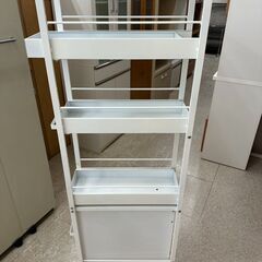 ★リユースのサカイ高崎店★TJ11893  隙間収納ラック 白 H149.5×D47×W18.5 クリーニング済みの画像
