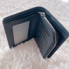 財布 本革 二つ折りコンパクト メンズ ファスナー小銭入れ ブラック ギフト トップレザー 天然本牛革 大容量 ギフトボックス付きの画像