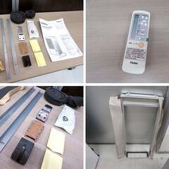 Haier 窓用 ルームエアコン 2021年製 JA-18V ホワイト 冷房専用 ウィンドエアコン 枠・リモコン付 家電 中古 ハイアール 苫小牧西店の画像