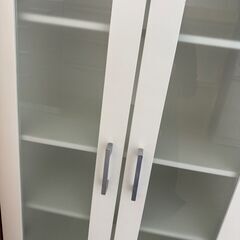 ★リユースのサカイ高崎店★TJ11898  食器棚 白 H91.3×D39.5×W60 クリーニング済みの画像