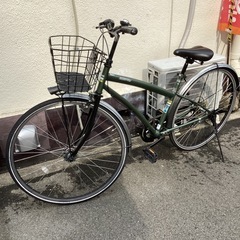 ♪ジモティー特価♪２７型コンフォートバイク　緑中古自転車の画像