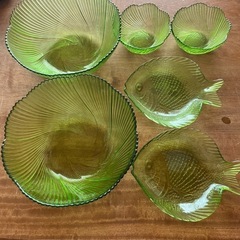 24  ガラス食器　　3種類✖️2枚　セット