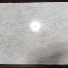【美品】リフトアップ機能大理石木製センターテーブル　ローテーブル 120x60x43の画像