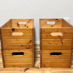 収納用品 木箱 4個