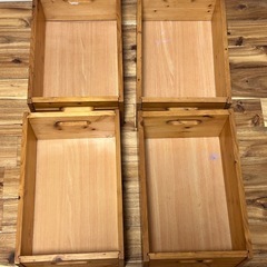 収納用品 木箱 4個の画像