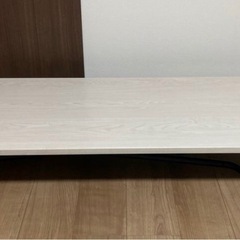 美品　ニトリ　昇降テーブル　ガス圧式　折りたたみ　キャスター付き　ホワイト 美品 ニトリ 昇降テーブル ガス圧式 折りたたみ キャスター付き