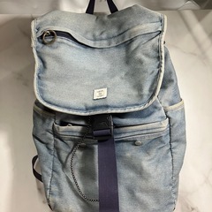 H2506-282 デニムリュック 巾着リュック 色あせあり 一...