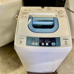 【現状でのお渡し・初期保証なし】🎵2014年製 HITACHI全自動電気洗濯機5Kgの画像