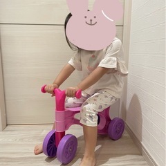 キッズバイク　室内バイク ピンクの画像