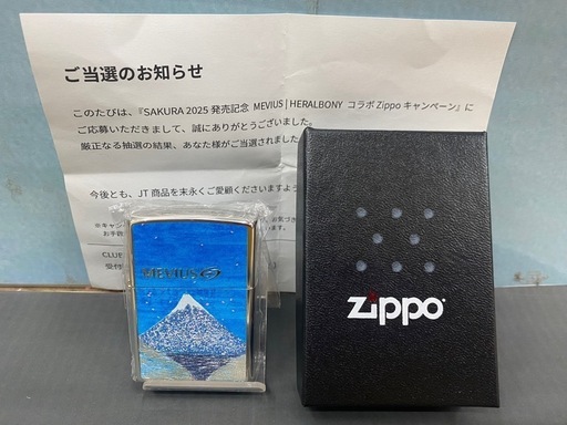 【愛品館江戸川店】メビウス SAKURA 2025年発売記念コラボ ZIPPOキャンペーンJT 未使用品 ID:107-051516-007