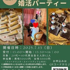 スイーツブッフェで楽しい出会い♪気軽にカフェ婚活♪スイーツ…