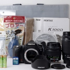 超望遠付き！PENTAX K100D★美品★スマホ転送★S数約5500回  1ヶ月動作補償あり！ 安心のゆうパック代引き発送！ 送料、代引き手数料無料！の画像