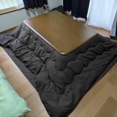 こたつ 3点セット120×80cmブラウンの画像