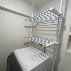 洗濯機上つっぱり棒ラック　ニトリ　定価4990円の画像