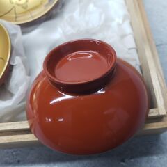【非対面お渡しOK!】 未使用品 会津若松 白木屋漆器店 七福神 酒坏7個セット うるし塗 天然木の画像
