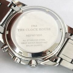 動作品 THE CLOCK HOUSE ソーラー腕時計 MBFMY1603 クロノグラフ デイト スモセコ 1/20秒針 メタルブレス 札幌市 清田区 平岡の画像