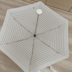 Wpc.ハート刺繍ボーダーゴールドピンク折り畳み傘の画像