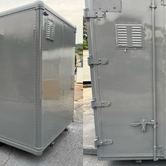 No.926 アルミバン 2t 車  アルミ 箱 バイク 倉庫 トラック コンテナ 米 保管庫 物置 DIYの画像