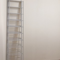 無印　MUJI　スチールユニットシェルフ 追加用帆立・特大 グレー 高さ２１２．５ｃｍタイプ用の画像