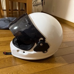 Araiラパイドネオ ホワイト 57-58cm おまけクリアシールド付き！！の画像