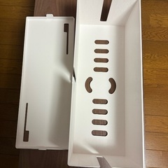 配線隠し ケーブルボックス 電源タップ&ケーブル収容の画像