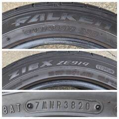 【中古品】ファルケン　245/45R17　1本 FALKEN ZIEX ZE914　245/45-17　2020年製の画像