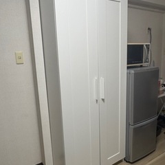 【美品】【IKEA】BRIMNESブリムネス　ワードローブ　扉2...