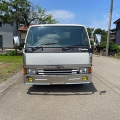 希少 H4 角目 旧キャンター カスタムターボ 積載車 極東フラトップ ミッション故障 走行不可 デコトラ マニ割 FE439F 4D34 部品取り 輸出の画像