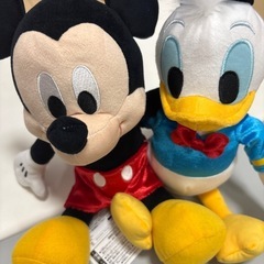 ミッキーマウス&ドナルド　ぬいぐるみの画像