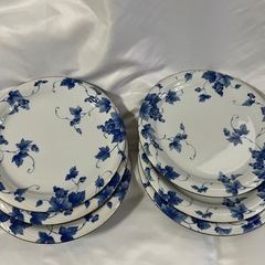 未使用   たち吉　Adam&Eve　アダムとイヴ　葡萄　大皿　6枚セット　の画像
