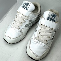 ニューバランス 996 白グレー 17.5cm お出かけ　レザーの画像