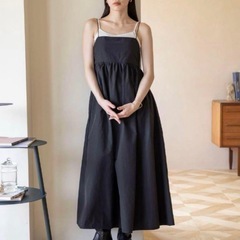 美品 Lowrys farmスクエアボリュームキャミワンピース ...