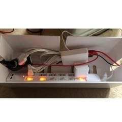 配線隠し ケーブルボックス 電源タップ&ケーブル収容の画像