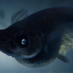 黒天幻龍ブルーアイメダカ卵20個の画像